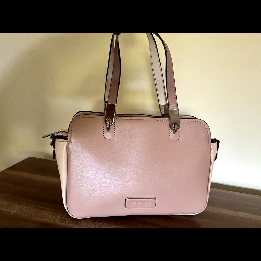 Marc by Marc Jacobs two tone leather bag with shoulder strap